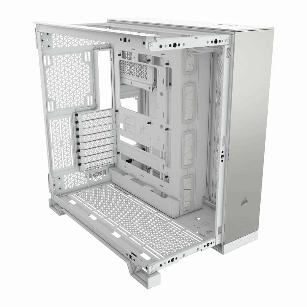 (image for) Corsair 6500X White/Satin Grey Aluminium Dual Chamber Tempered Glass Mid Tower PC